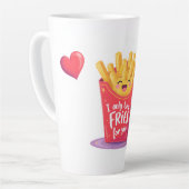 Tasse Latte Cute Valentine French Fries Pun (Angle gauche)