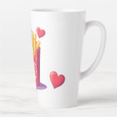 Tasse Latte Cute Valentine French Fries Pun (Droite)