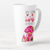 Tasse Latte Cute Valentine Gnome Love Rose Aquarelle (Angle droit)