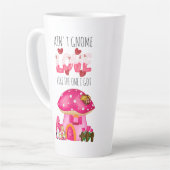 Tasse Latte Cute Valentine Gnome Love Rose Aquarelle (Angle gauche)
