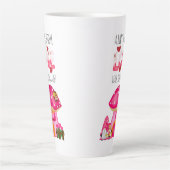 Tasse Latte Cute Valentine Gnome Love Rose Aquarelle (Devant)