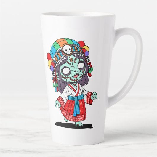 Tasse Latte Cute Zombie coréen (Droite)