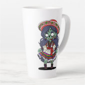 Tasse Latte Cute Zombie péruvien (Angle droit)