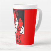 Tasse Latte Cyclisme Canada (Angle droit)