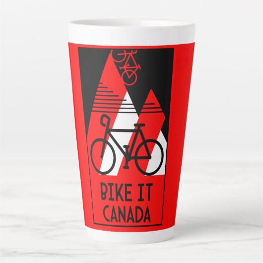 Tasse Latte Cyclisme Canada (Devant)