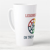 Tasse Latte Cyclisme Vintage rustique (Angle gauche)