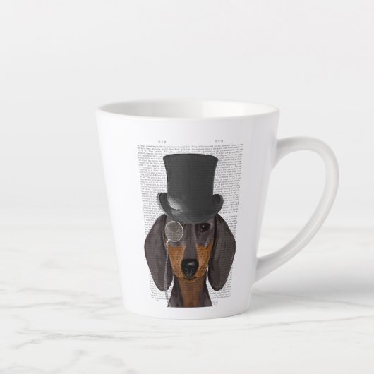 Tasse Latte Dachshund, Hound officiel et Casquette (Droite)