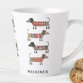 Tasse Latte Dachshund Sausage Chien Personnalisé