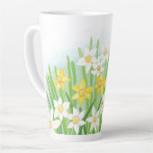Tasse Latte Daffodiques de printemps (Angle gauche)