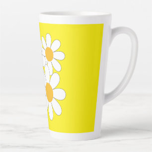 Tasse Latte Daisy Lumineuse et Audacieuse