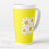 Tasse Latte Daisy Lumineuse et Audacieuse (Angle droit)