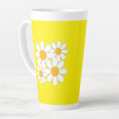 Tasse Latte Daisy Lumineuse et Audacieuse (Angle gauche)