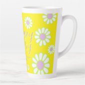 Tasse Latte Daisy Simple Photo Jaune (Droite)