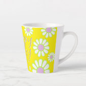 Tasse Latte Daisy Simple Photo Jaune (Droite)