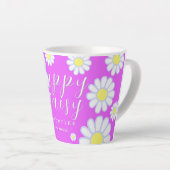 Tasse Latte Daisy Simple Photo Violet (Angle droit)