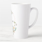 Tasse Latte Daisy Wreath Nom personnalisé (Droite)