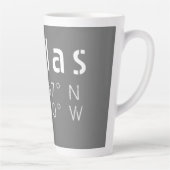 Tasse Latte Dallas Latitude Longitude (Droite)