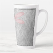 Tasse Latte Damas de libellule rose (Droite)