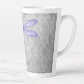 Tasse Latte Damas de libellule violette (Droite)