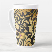 Tasse Latte Damassé doré (journal assorti disponible) (Angle gauche)