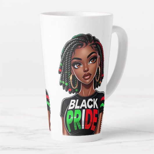 Tasse Latte Dame de Black Pride (Angle droit)