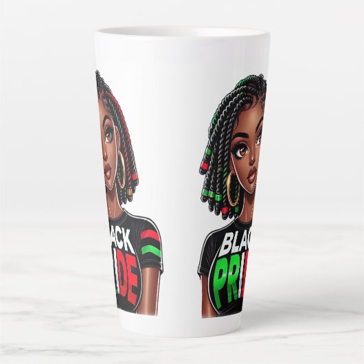 Tasse Latte Dame de Black Pride (Devant)