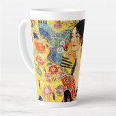 Tasse Latte Dame Gustav Klimt avec ventilateur (Angle gauche)