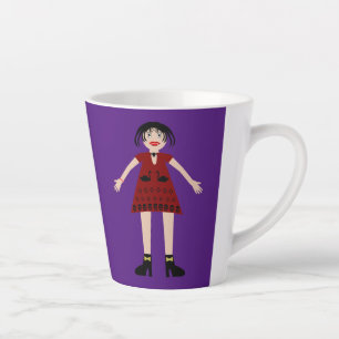 Tasse Latte Dame vampire d'Halloween gothique