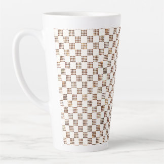 Tasse Latte Damier Inspiré de la France Vintage