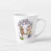 Tasse Latte Dancing Mice Nom et âge Bonne fête d'anniversaire (Droite)
