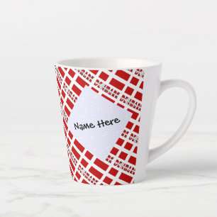 Tasse Latte Danemark Drapeau Danois Carrelé Personnalisation N