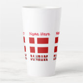 Tasse Latte Danmark Dannebrog Personnalisation (Devant)