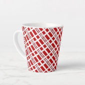 Tasse Latte Danmark og Dannebrog Tiled with Your Name (Angle gauche)