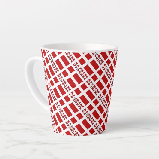 Tasse Latte Danmark og Dannebrog Tiled with Your Name (Angle gauche)