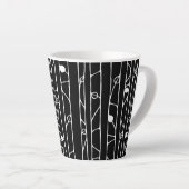 Tasse Latte Dans le bois de latte blanc (Angle droit)