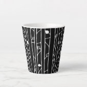 Tasse Latte Dans le bois de latte blanc (Devant)