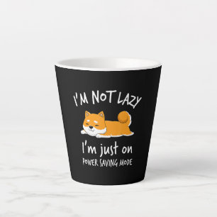 Tasse Latte Dans le Just In Lazy Mode Shiba Dog