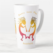 Tasse Latte Danse Amour Jouer Profitez de la vie (Angle droit)