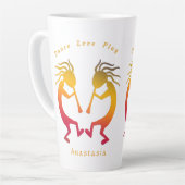 Tasse Latte Danse Amour Jouer Profitez de la vie (Angle gauche)