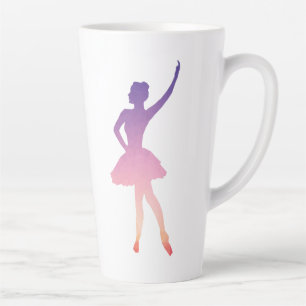 Tasse Latte Danse ballerine dans un design géométrique moderne