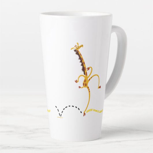 Tasse Latte DANSER AUTOUR DE MAUVAIS GIRAFFE "STUFF" par Jeff  (Angle droit)