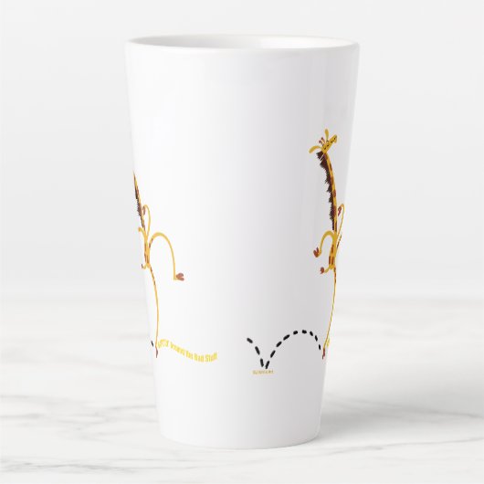 Tasse Latte DANSER AUTOUR DE MAUVAIS GIRAFFE "STUFF" par Jeff  (Devant)