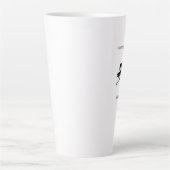 Tasse Latte Danseur de silhouette d'art africain (Devant)