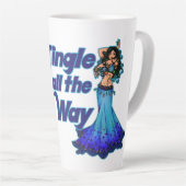 Tasse Latte Danseur du ventre bleu (Angle droit)