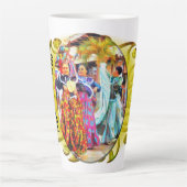 Tasse Latte Danseurs du Festival mexicain de Ceviche 2549 (Devant)
