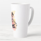 Tasse Latte Danseuse de ballet dansant en couleur (Angle droit)