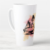 Tasse Latte Danseuse de ballet dansant en couleur (Angle gauche)