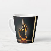 Tasse Latte Danseuse de flamenco (Angle gauche)