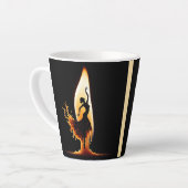 Tasse Latte Danseuse de flamenco (Angle gauche)