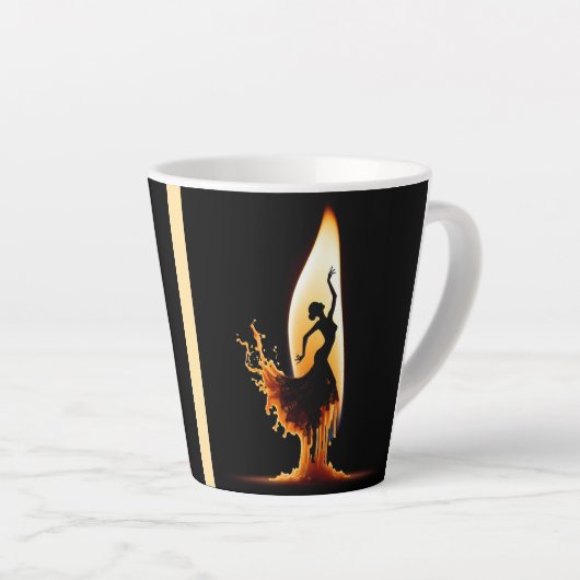 Tasse Latte Danseuse de flamenco (Angle droit)